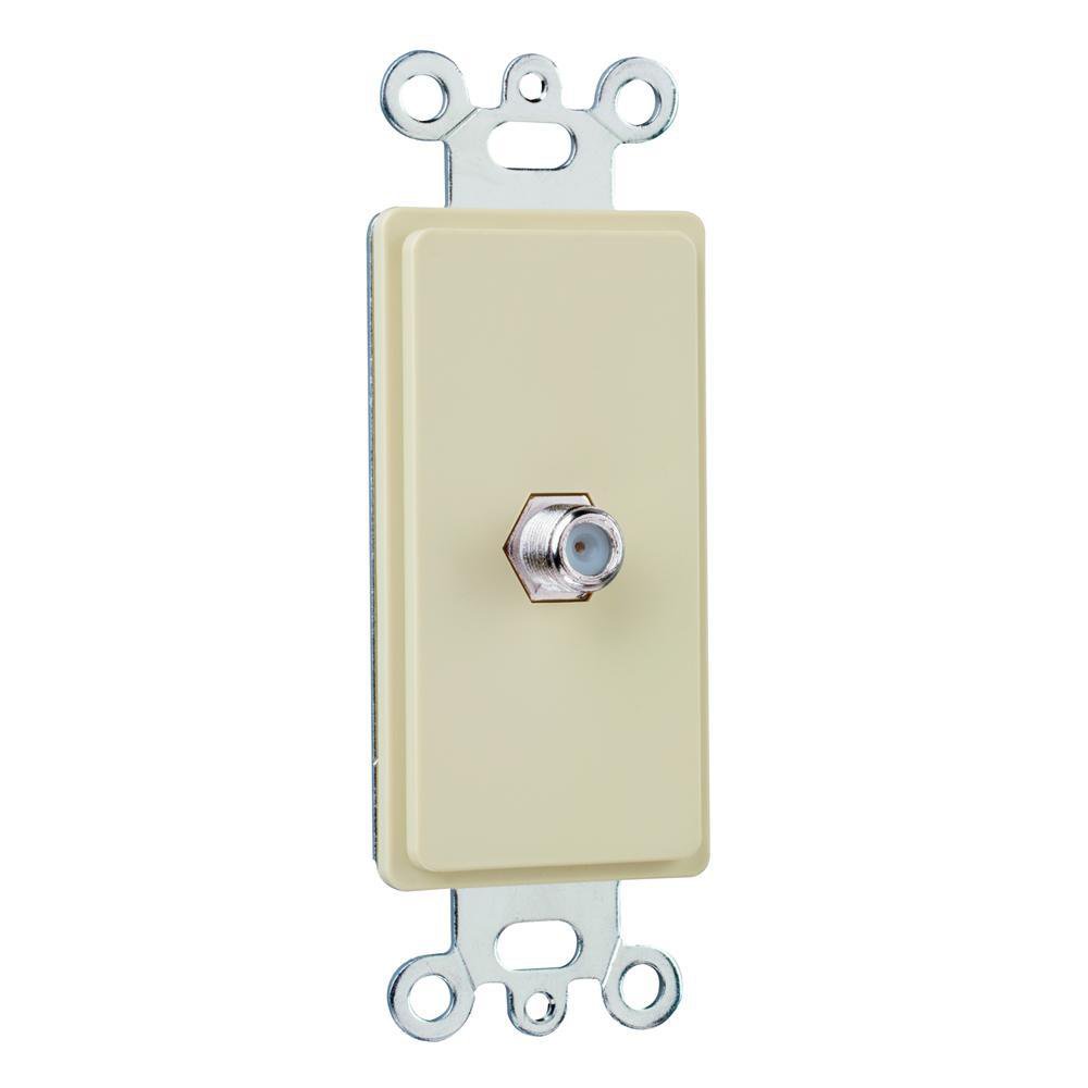 26CATV-I P&S IVORY 1G DECOR WP W/1-