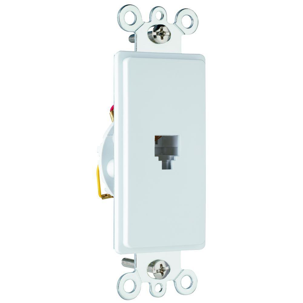 26TE14W P&S WHITE 1G DECOR PH.JACK