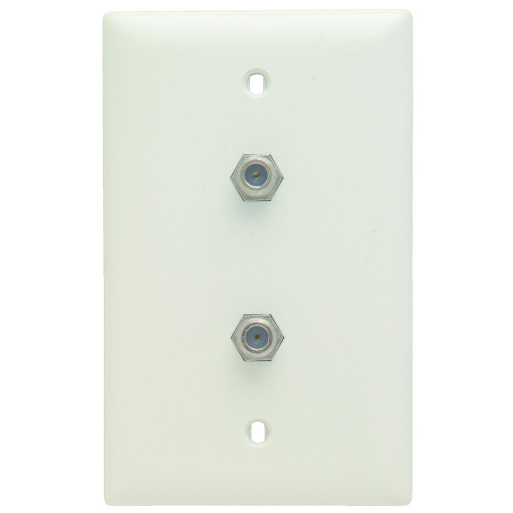 TPCATV2W P&S WHITE 1G WP WITH 2-F