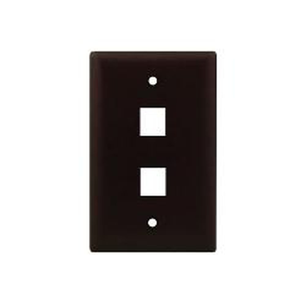 WP3402-BR P&S 1G WALL PLATE 2-PORT