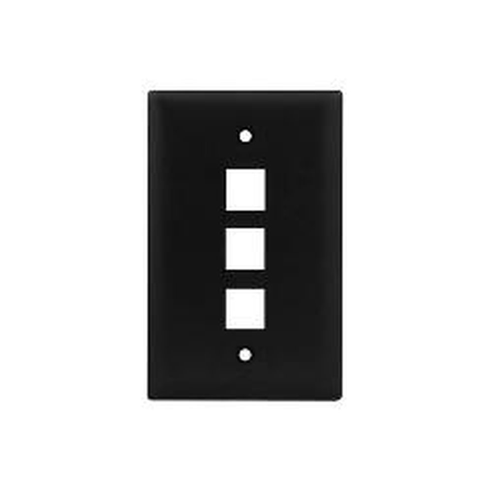 WP3403-BK P&S 1G WALL PLATE 3-PORT