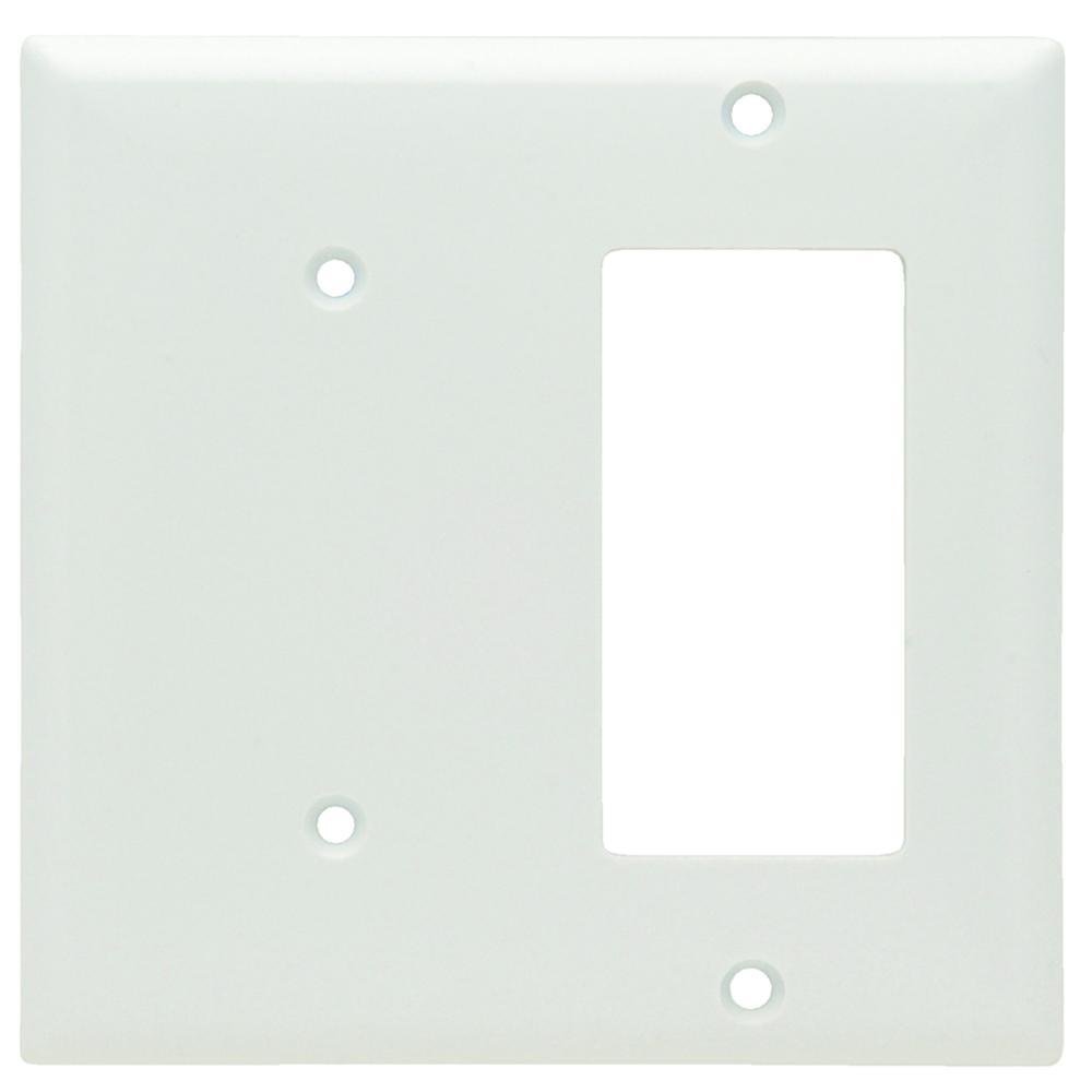 SP1426-W P&S WHT2G BLANK&DEC.SW PLT