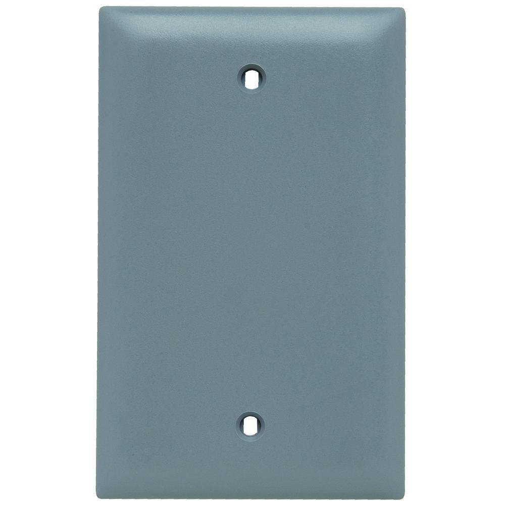 TP13-GRY P&S TM GRAY 1G BLANK PLATE