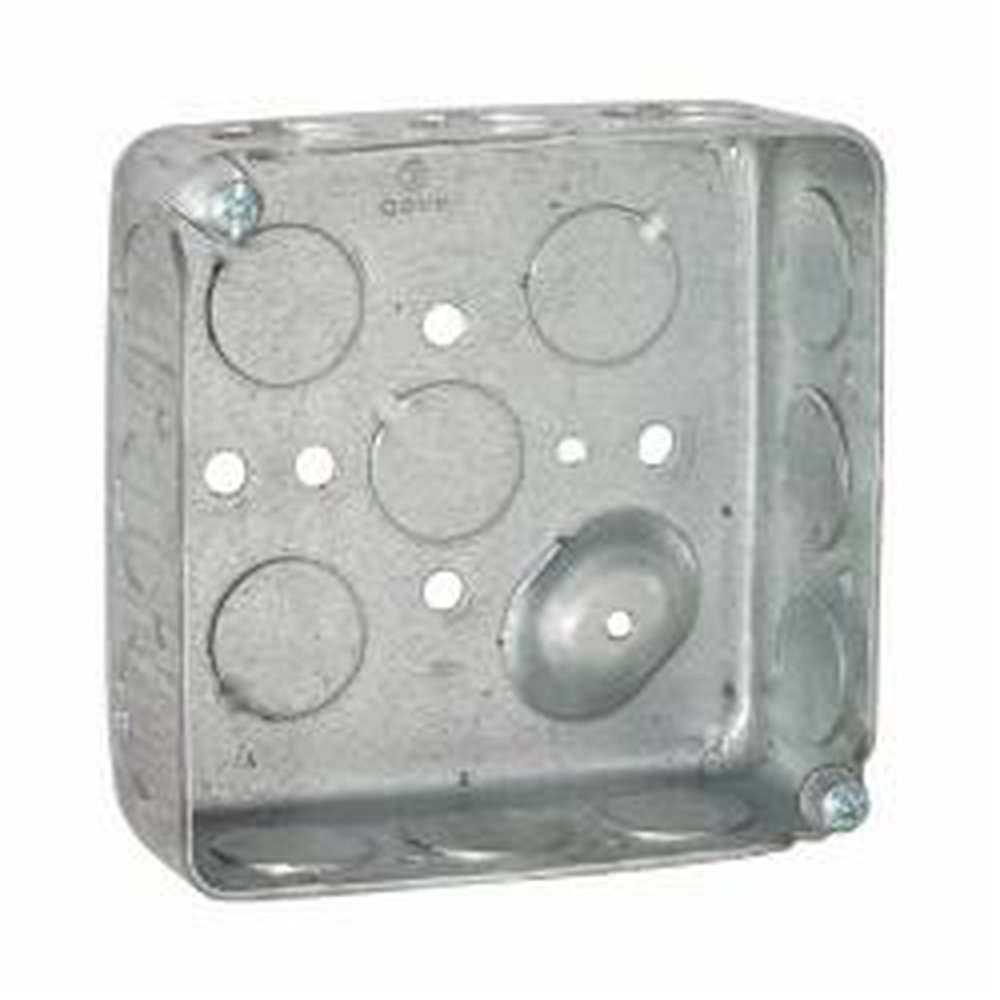 190 RACO SQUARE BOX 4 1 1/2DP 1/2