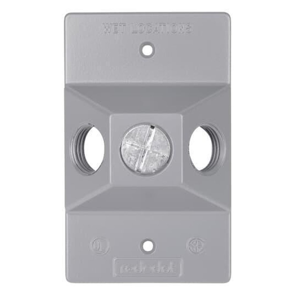 S203E-R RED DOT 3 HOLE RECT COVER