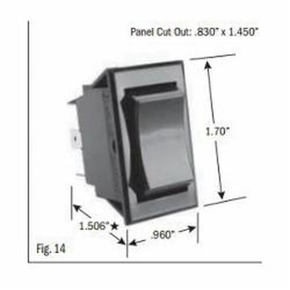 SS1116-BG SEL ROCKER SWITCH DPDT