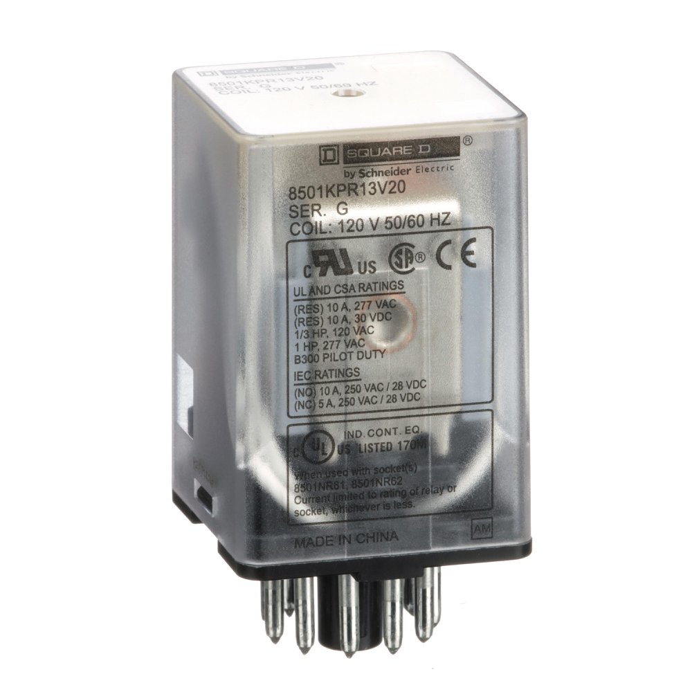 8501KPR13V20 SQD RELAY 3CO CYL PIN