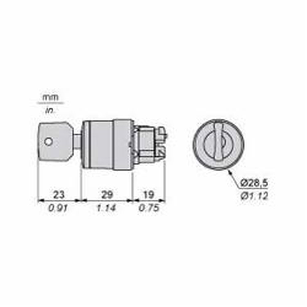 ZB4BG7 SQD KEY SWITCH