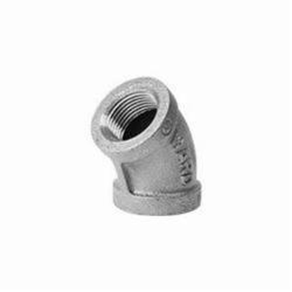 (D) 2 150 LB BLK MALL 45 ELBOW