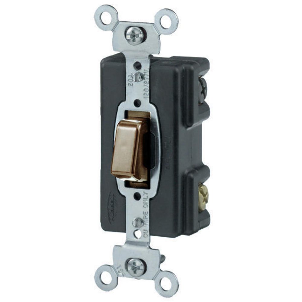 HBL1283 HUBBELL 3WAY 20A BRN AC PB
