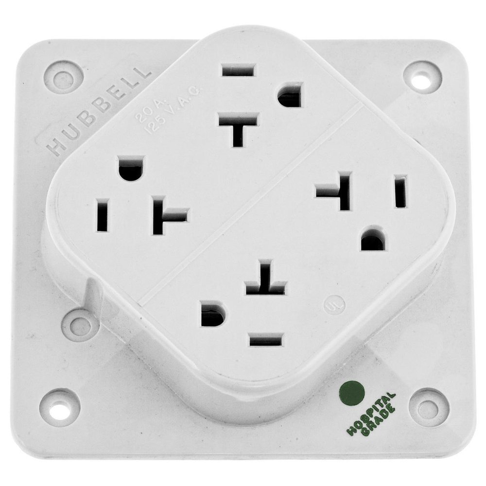 HBL420HW HUBBELL 4-PLEX HG RCPT