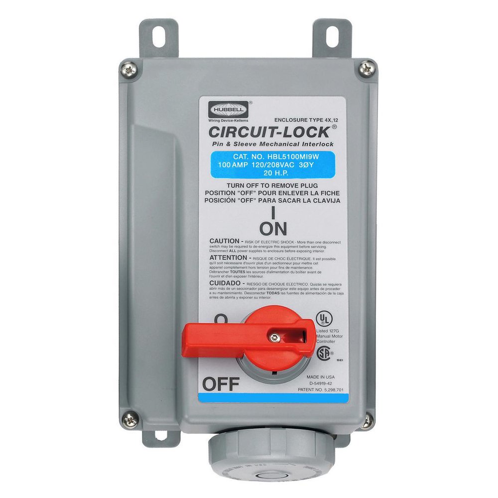 HBL5100MI9W HUB 4P5W 100A 120/208V