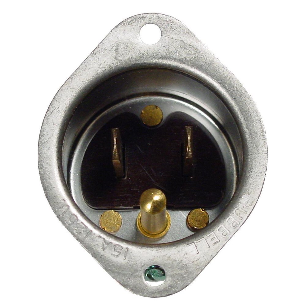 HBL5240 HUB 15A125V MALE INLET NEMA