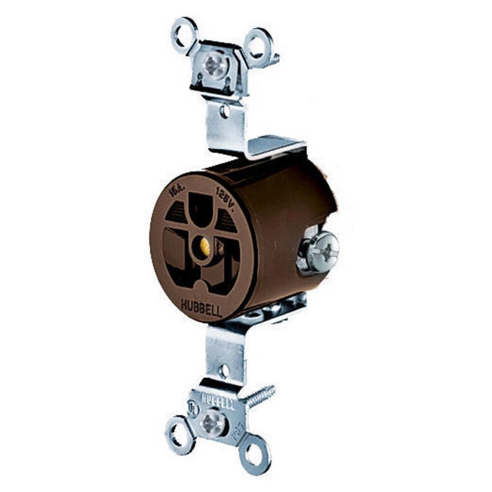 HBL5251 HUB 2P-3W-15A-125V BRN SGL