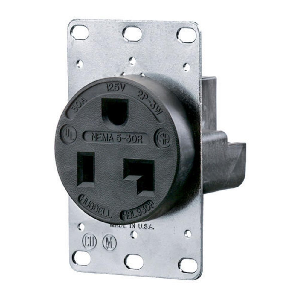 HBL9308 HUB 2P-3W-30A-125V BLK