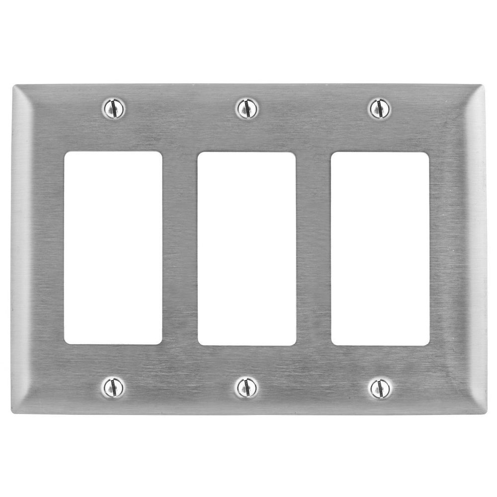 SS263 HUBBELL WALLPLATE 3-G GFCI