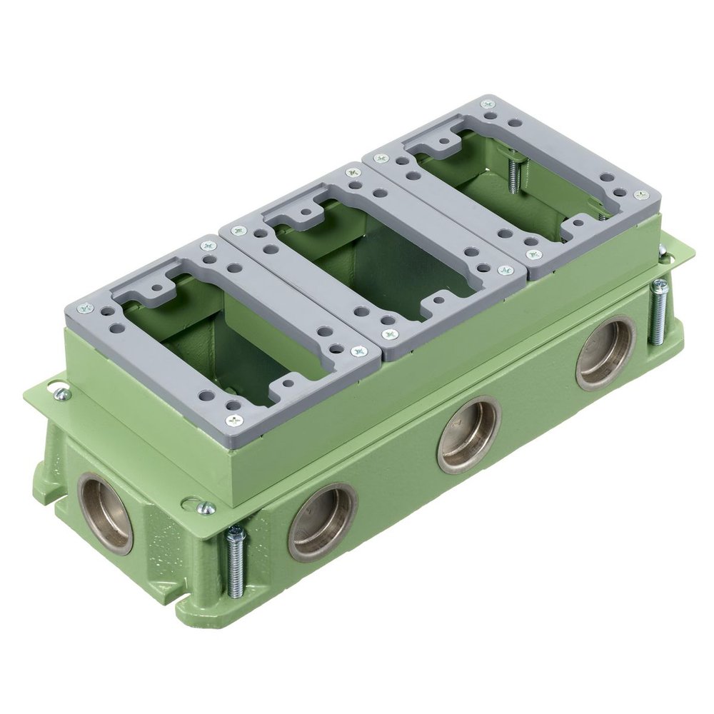 FB4333 HUBBELL RECT FLOORBOX CAST