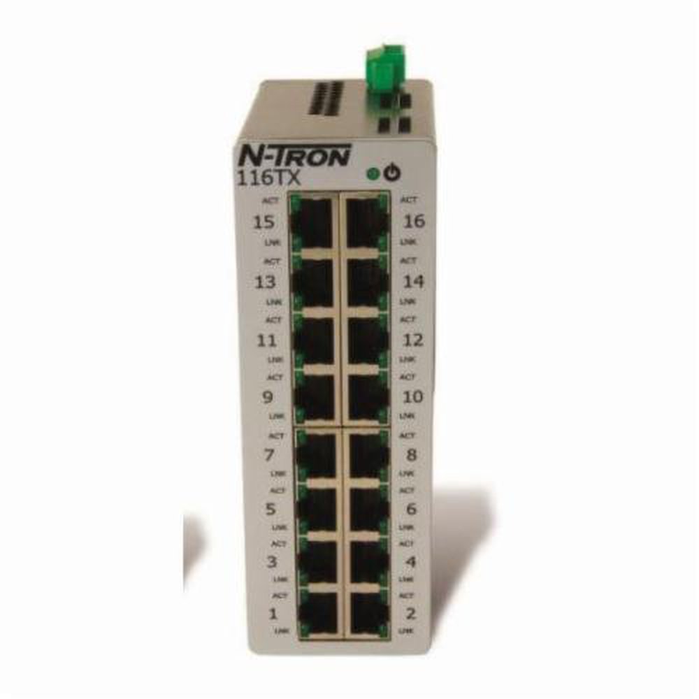 116TX N-TRON 16PORT 10/100BASETX INDUSTRIAL ETHERNET SWITCH, DIN-RAIL ZZZZ