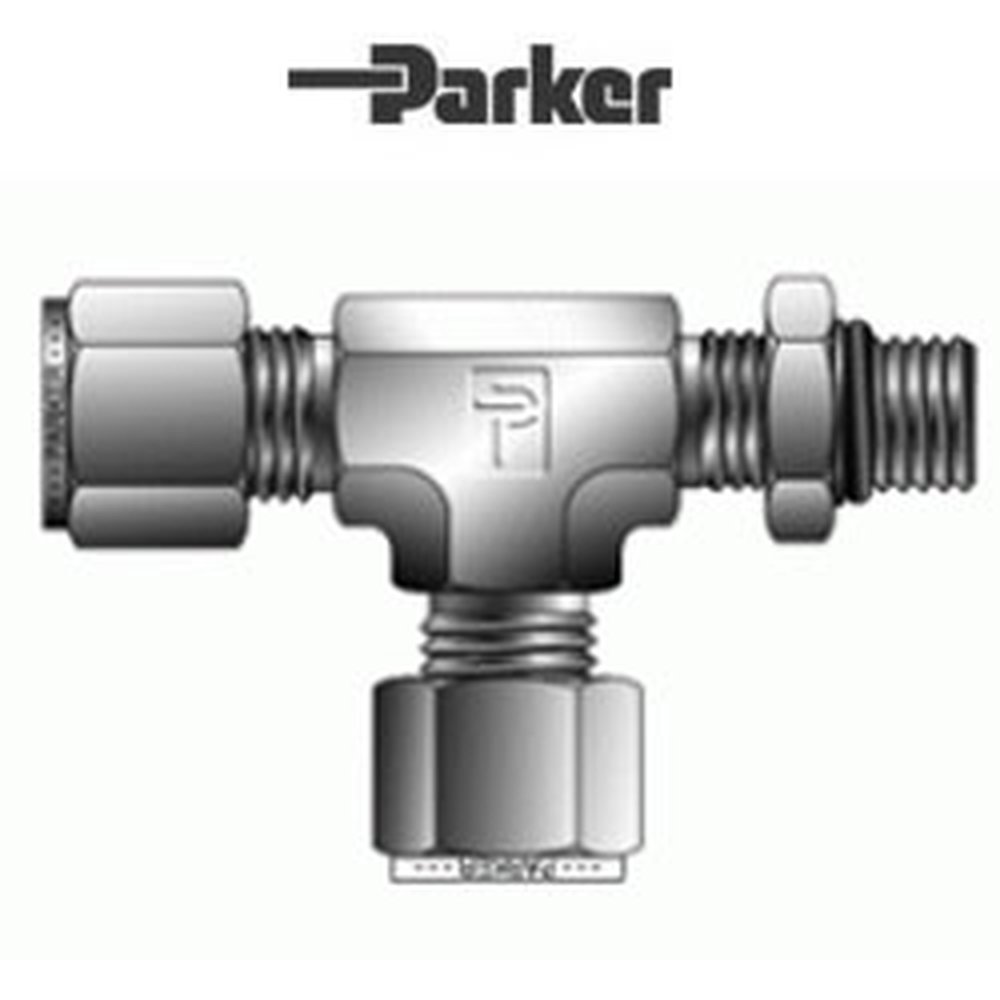 6M5RT6-316-MI 3/8 A-LOK 316SS MALE RUN TEE SAE THREAD