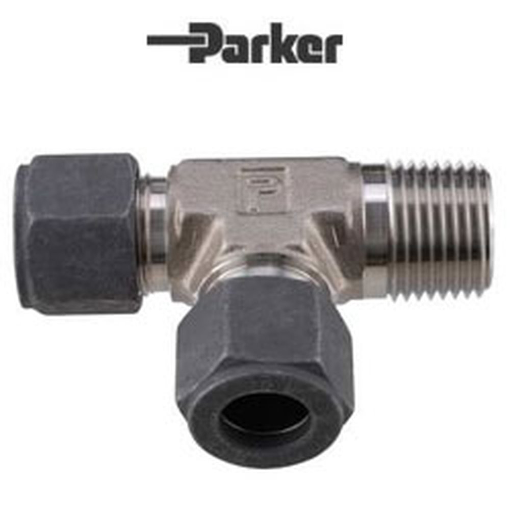 4MRT2N-316-MI 1/4 PARKER A-LOK 316SS MALE RUN TEE