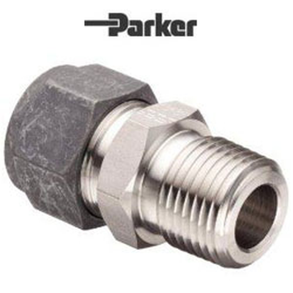 2MSC6N-316-MI 1/8 PARKER A-LOK 316SS MALE CONNECTOR