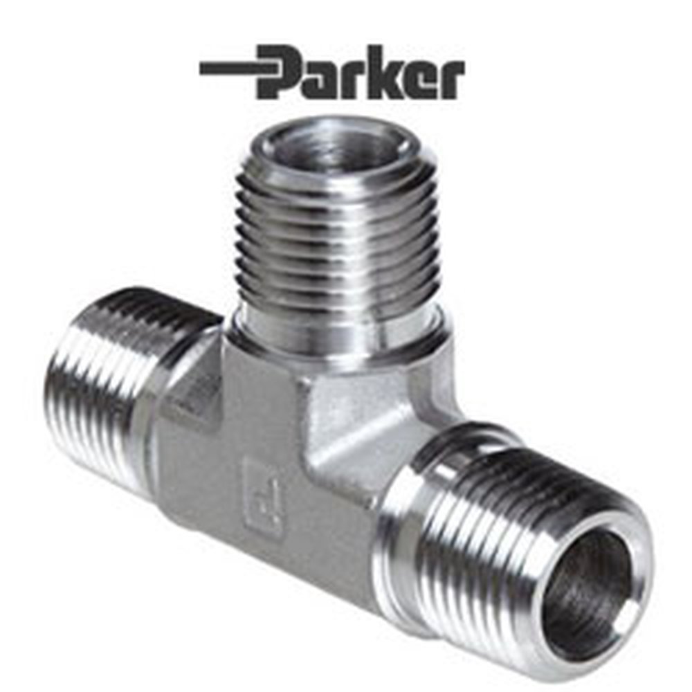 4-4-4 MT-SS-10K 1/4 PARKER PIPE 316SS MALE TEE