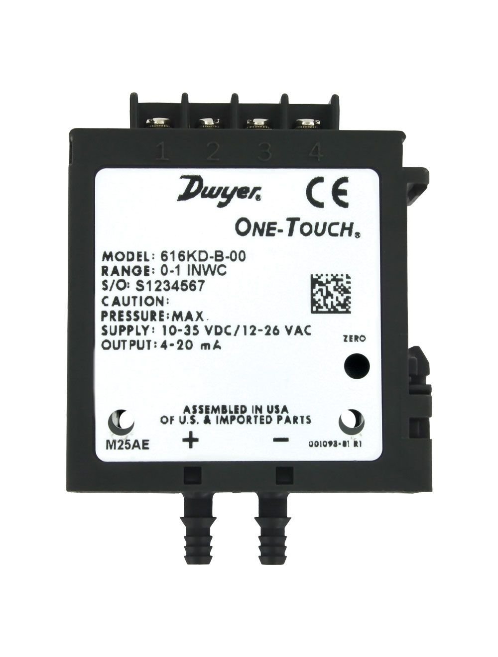 616KD-02 DWYER-INSTR 616KD-02 0-3""WC 4-20MA DP XMTR