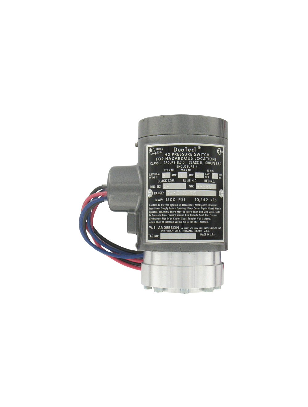H2S-2 DUOTECT PRESSURE SWITCH