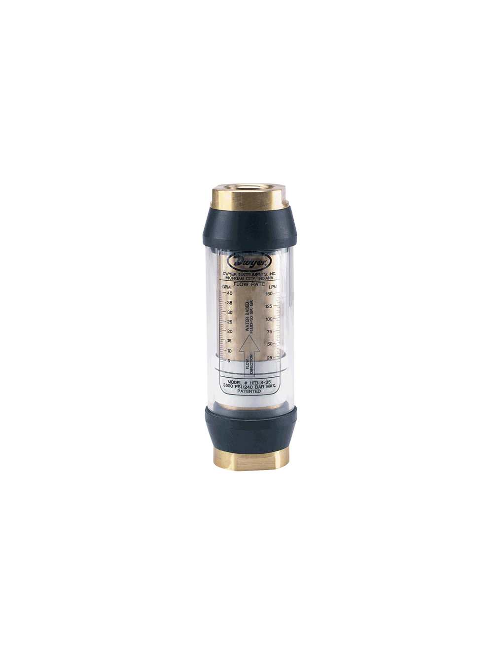 HFB-3-15 DWYER 3/4" BRASS INLINE FLOW MONITOR