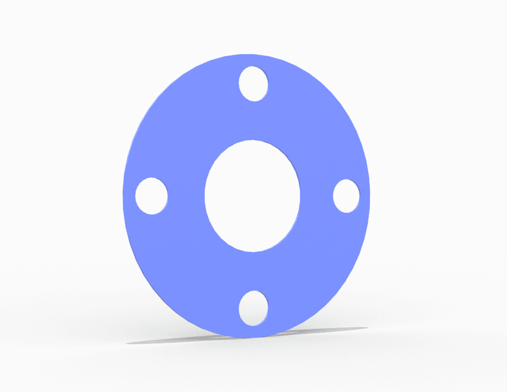 3" 150# 1/8"TK 3505 BLUE GYLON FULL FACE GASKET - CLEAN & BAG FOR O2 SERVCE - 37132-5103