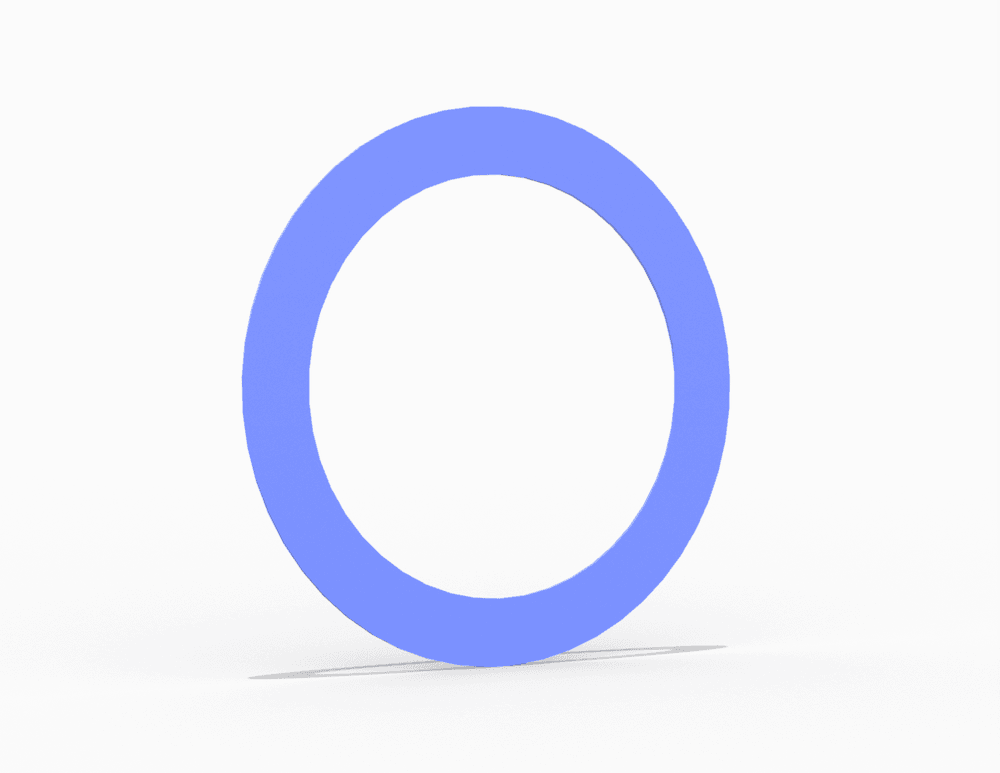 10 3505 150 LB 1/8 BLUE GYLON RING GSKT GARLOCK OXY SERVICE 37132-1110