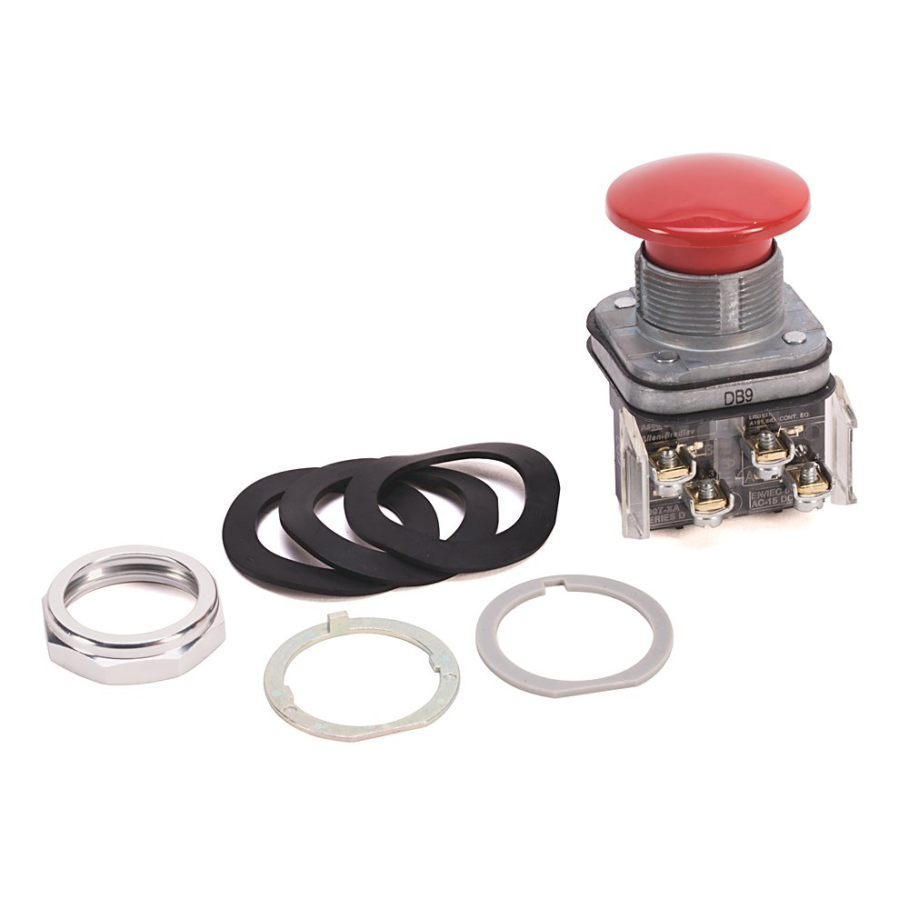 800T-D6A AB PUSH BUTTON RED MUSH