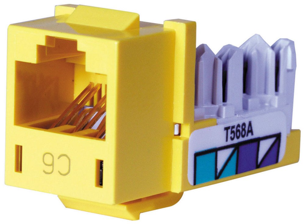 HXJ6Y HUB CAT 6 YELLOW JACK