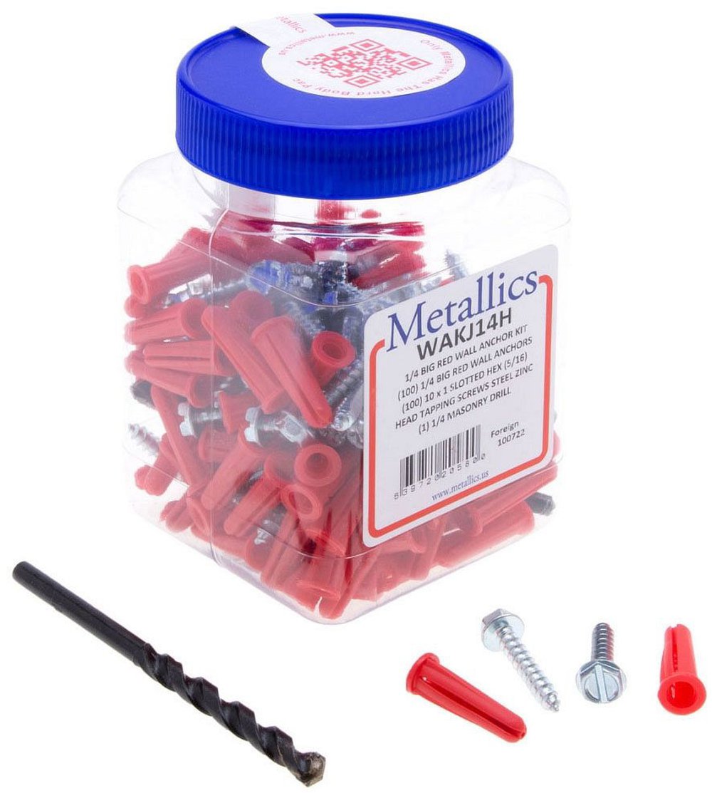WAKJ14H MET 1/4^ RED PLASTIC ANCHOR | Galloup