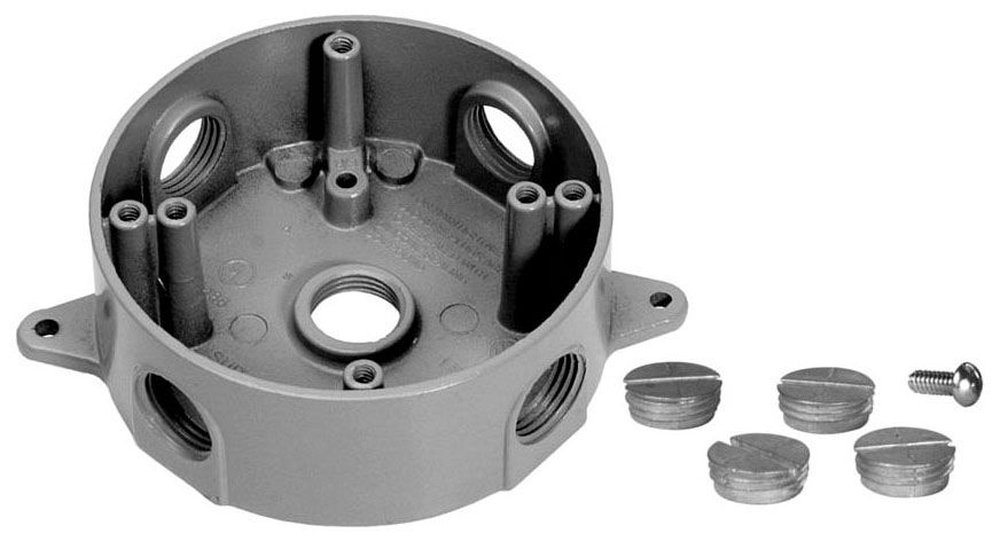 TP7149 C-HINDS 4 RND WP OUTLET BOX