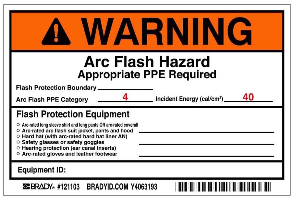 121103 BRADY B7569 4X6 BK/OR/RD/WT