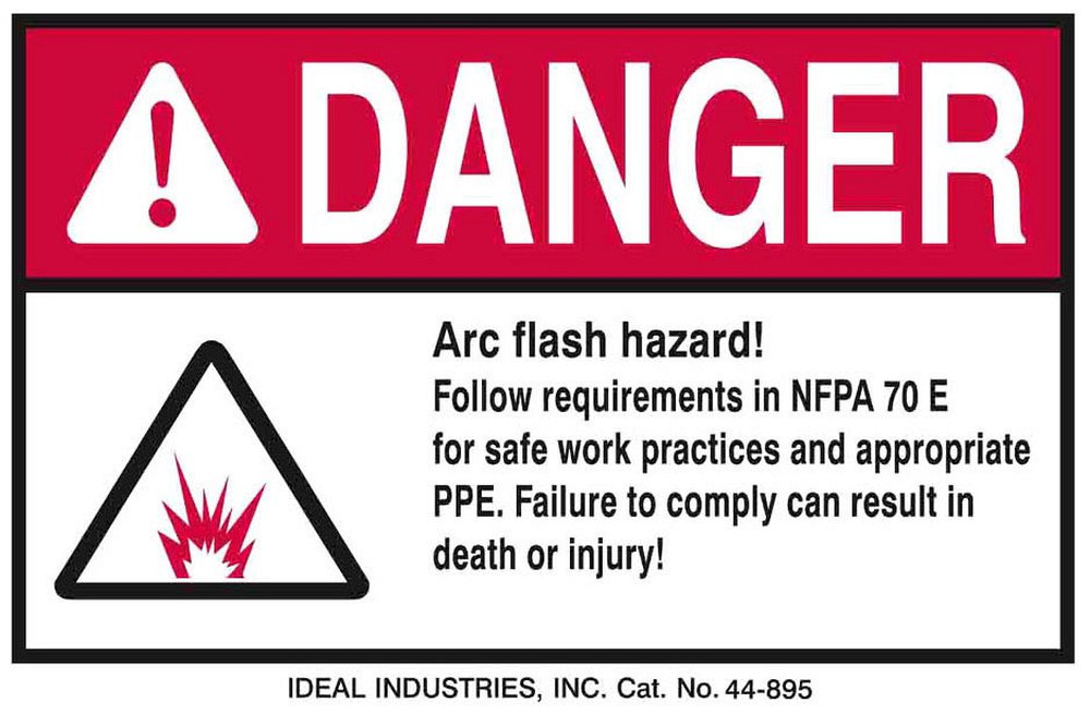 98464 BRADY B302 4X6 BLK,RED/WHT 5/PK ARC FLASH