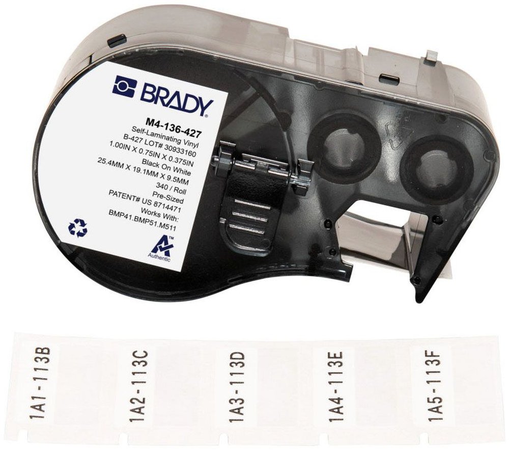 M4-136-427 BRADY SELFLAM VINYL WRAP