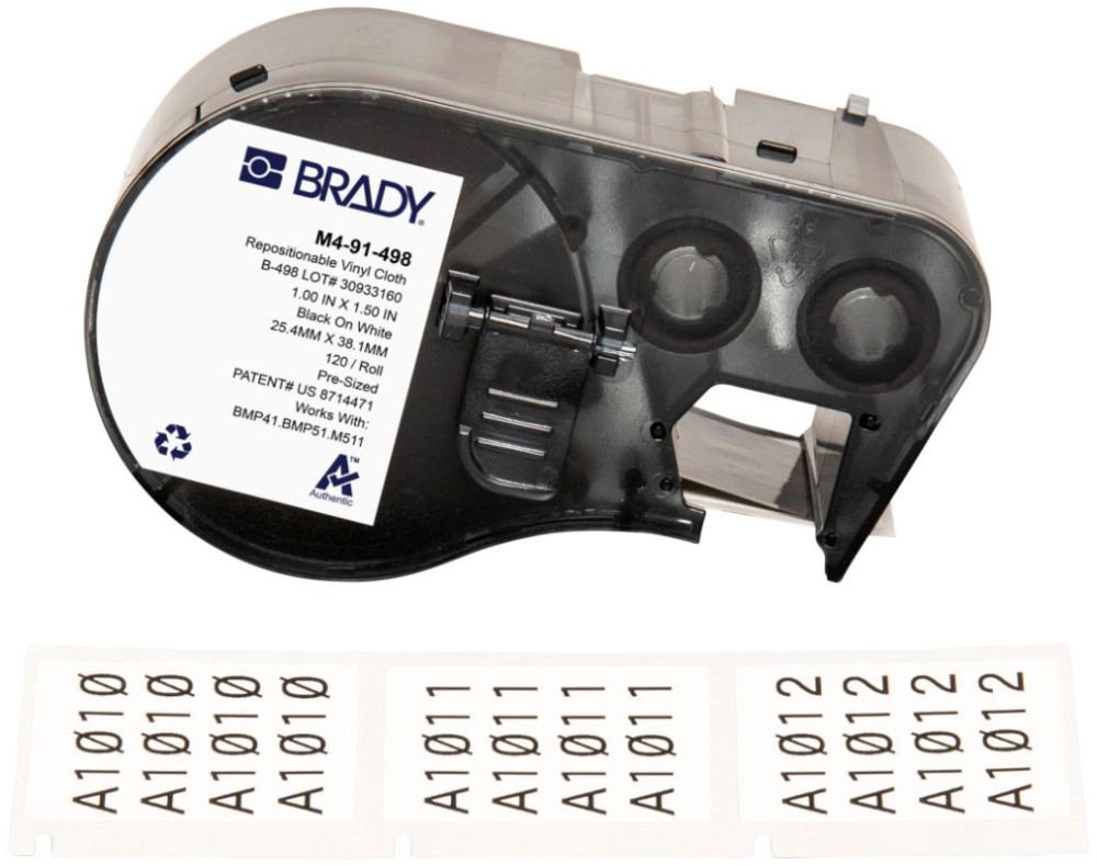 M4-91-498 BRADY REPOSITIONABLE LBLS