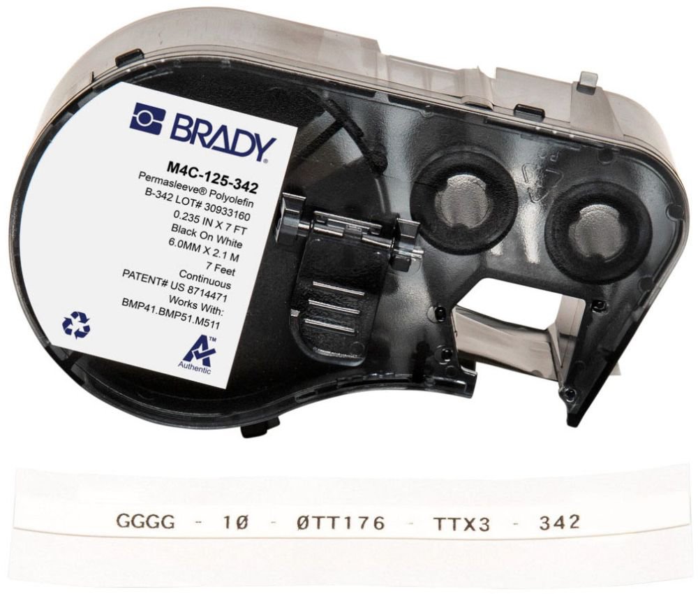M4C-125-342 BRADY HEAT-SHRINK LBLS