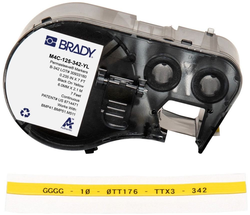 M4C-125-342-YL BRADY HEAT-SHRINK