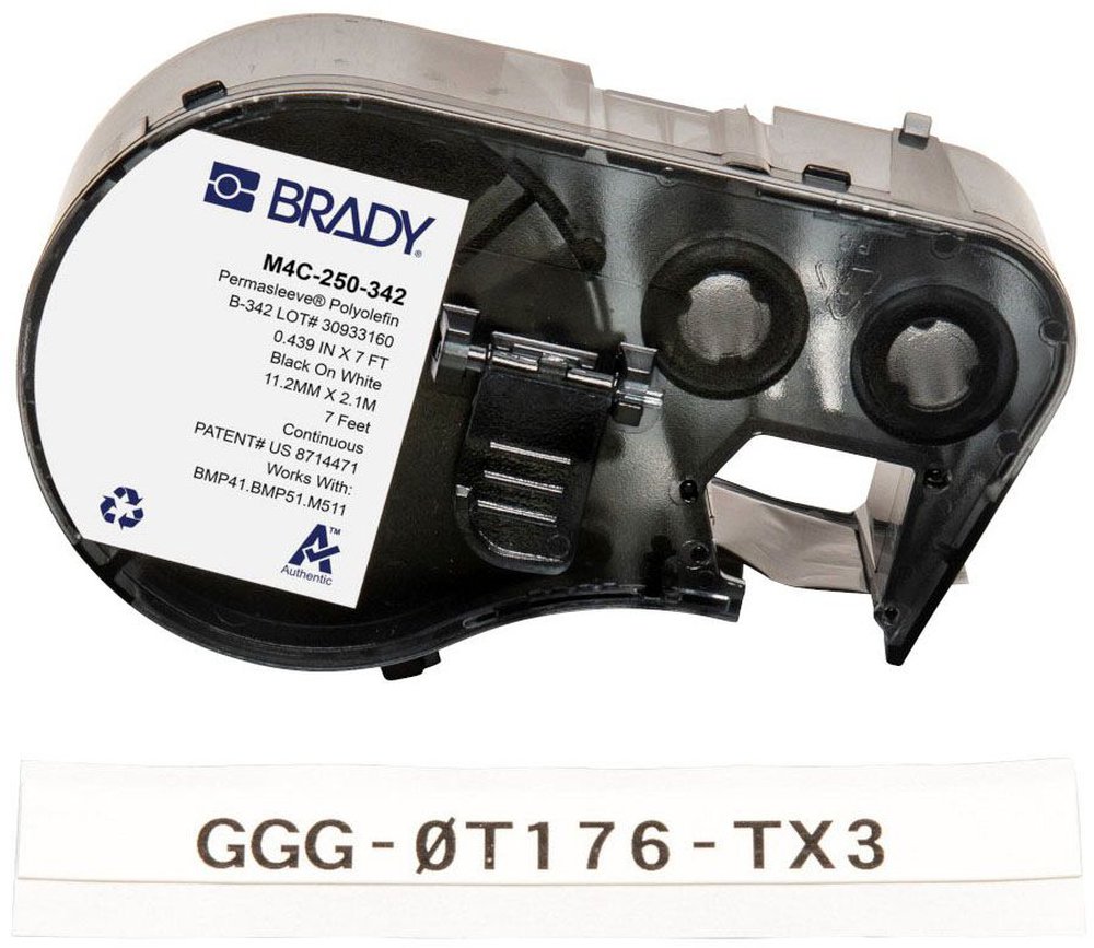 M4C-250-342 BRADY HEAT-SHRINK LBLS