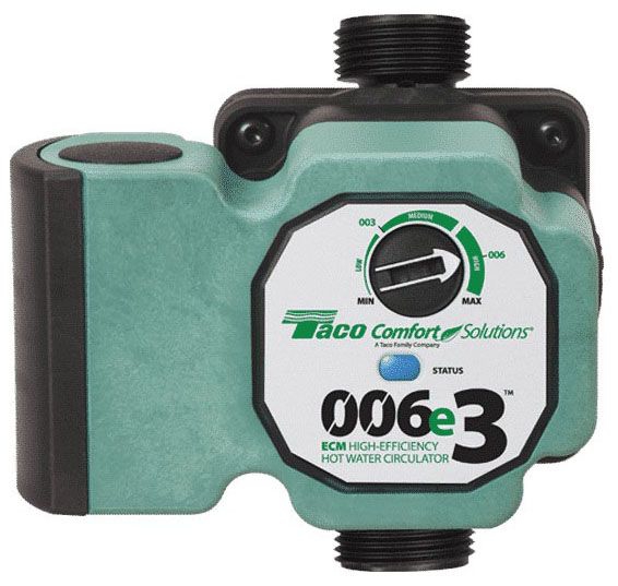 Taco.様 Taco 3-Piece Inline Circulator Pump, 1/12 HP, 1-Phase, 33