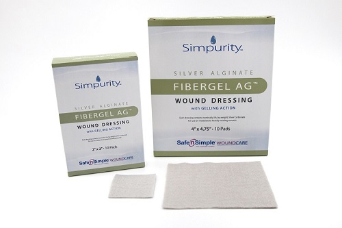 simpurity wound dressing alginate with antibacterial silver Simpurity Alginate Wound Dressing with Antimicrobial Silver