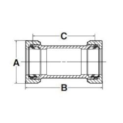 Wal-Rich DRESSER 0065-0030-003 Style 65 Long Pipe Coupling, 1/2 in, Compression | Torrco Wal-Rich DRESSER 0065-0030-003 Style 65 Long Pipe Coupling, 1/2 in, Compression | Torrco