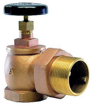 1/2 Inch Brass Hot Water Angle Radiator Shut Off Valve With Nut And Coupling - HVAC