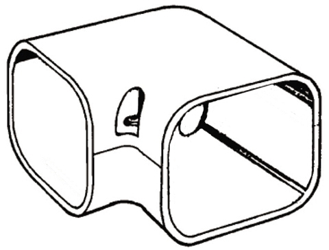 【GRAVER】Elbow Smile Drawing Scotch White Clip ShortPadding Protech SK-77-W Line Set Duct Elbow Fitting | United Supply