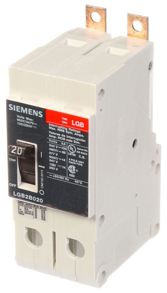 Siemens Panelboard Circuit Breaker LGB2B020B Warshauer Electric Supply