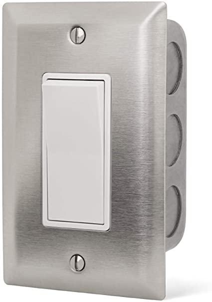 Infratech Flush Mount On / Off Switch with Stainless Steel Wall Plate ...