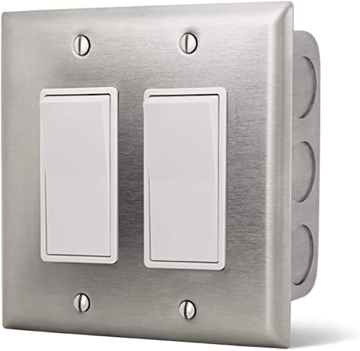 Infratech Dual Flush Mount On / Off Switch with Stainless Steel Wall ...
